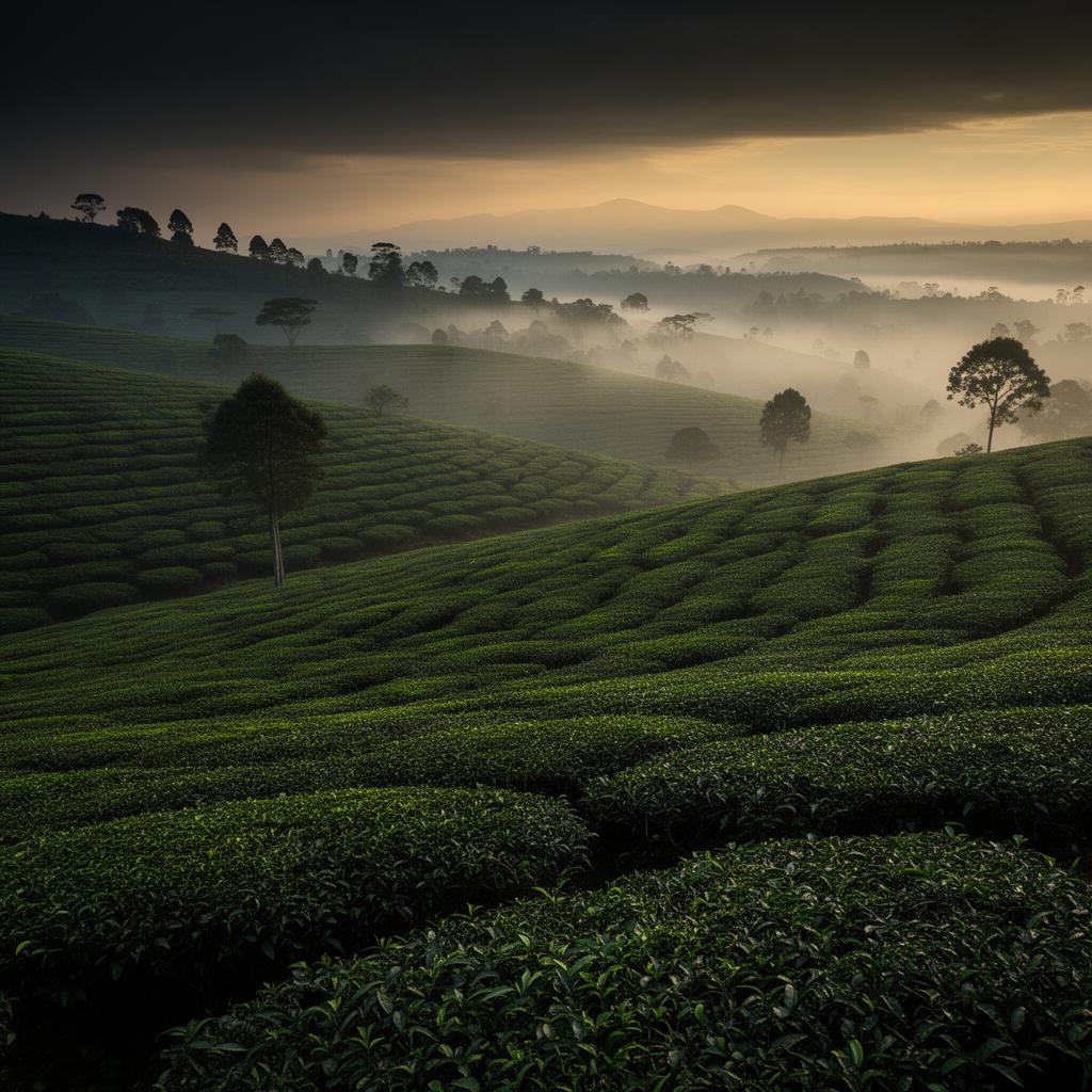 Tega organic tea fields